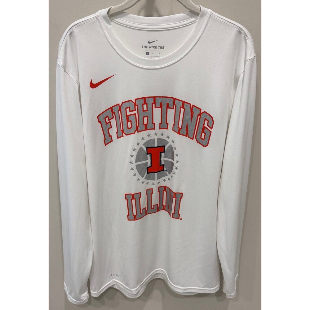 Illinois Fighting Illini The Nike Tee Long Sleeve T-Shirt Men's Large Basketball